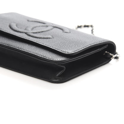 Chanel Caviar Timeless CC Wallet On Chain WOC Black 11 of 12