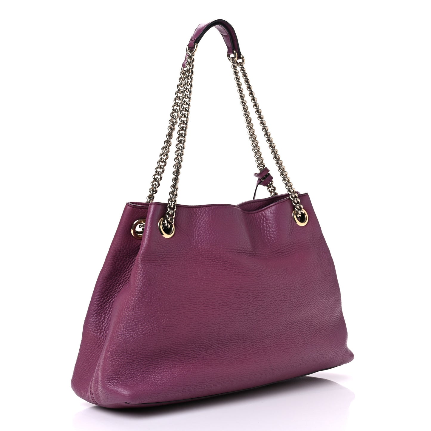 Pebbled Calfskin Medium Soho Chain Shoulder Bag Peonia Flower