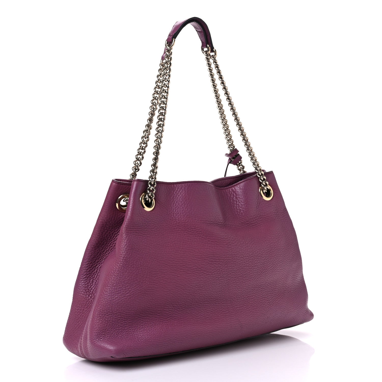 Gucci Pebbled Calfskin Medium Soho Chain Shoulder Bag Peonia Flower 3 of 15