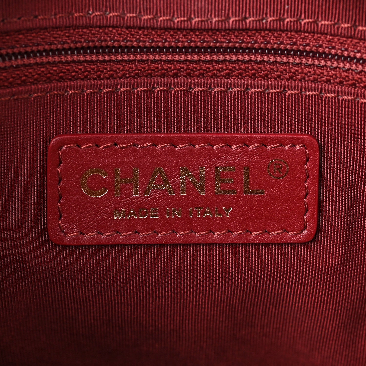 Chanel Calfskin Quilted CC Small Vanity Case Dark Red 6 of 7