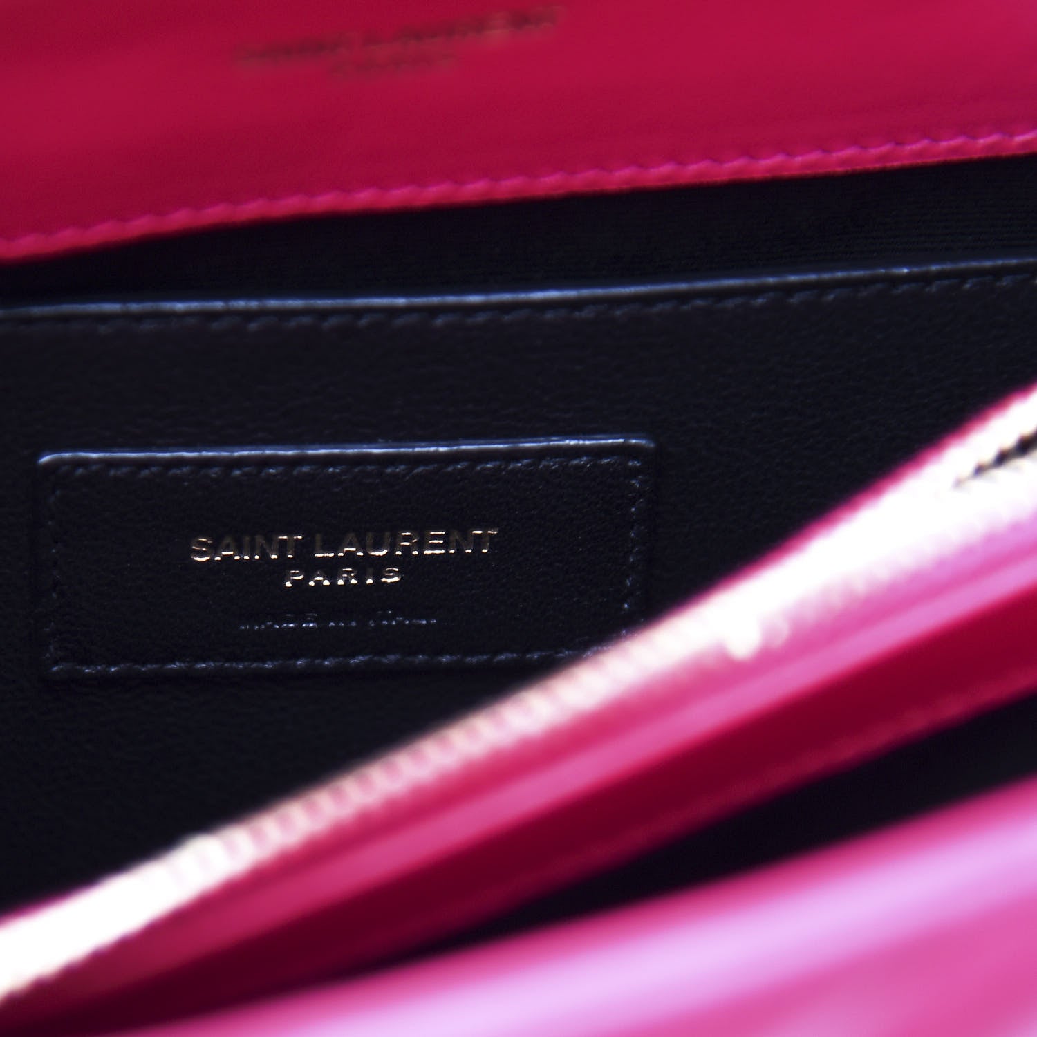 Saint Laurent Calfskin Y Quilted Monogram Small Loulou Chain Satchel Fresh Fuchsia 6 of 11