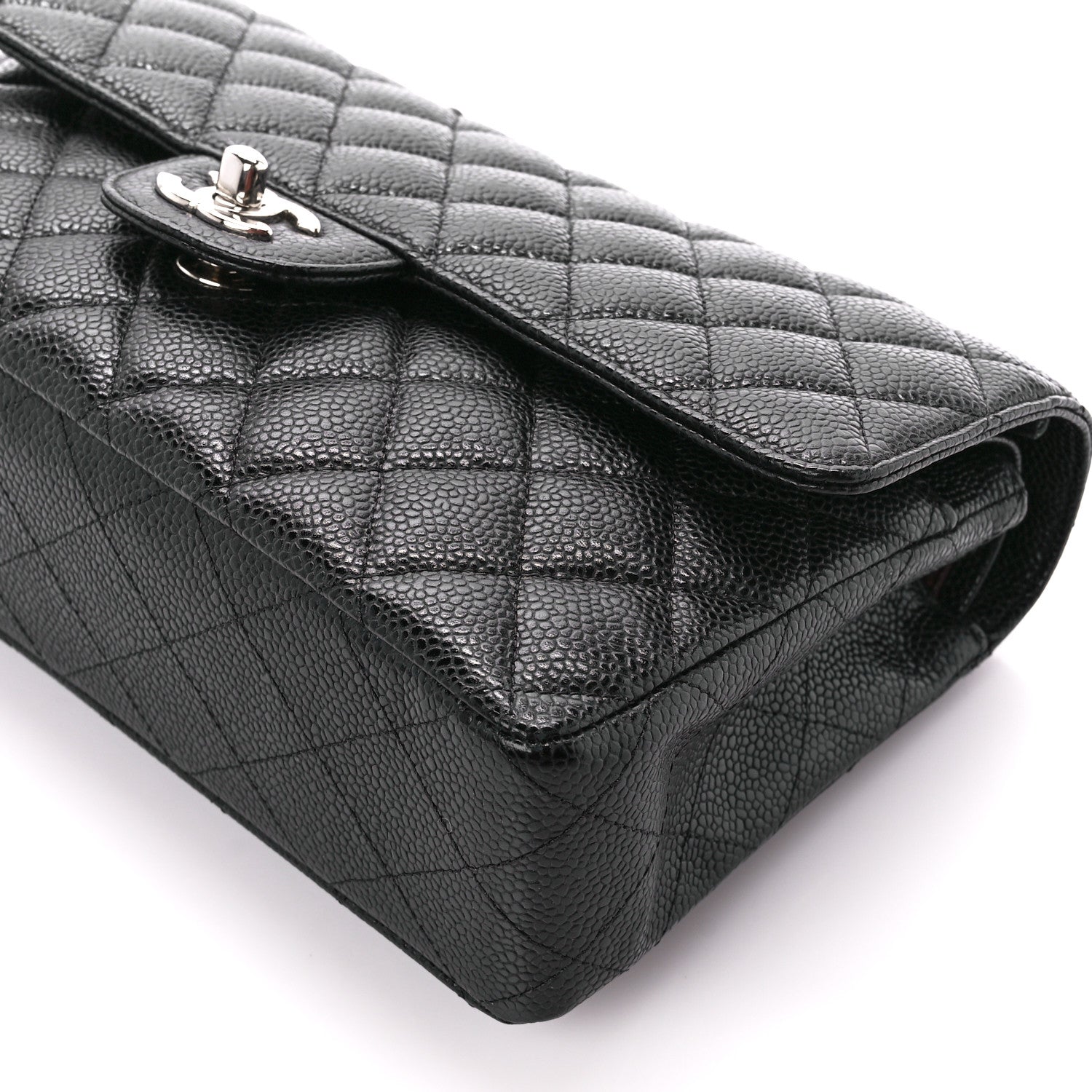 Chanel Caviar Quilted Medium Double Flap Black 11 of 12