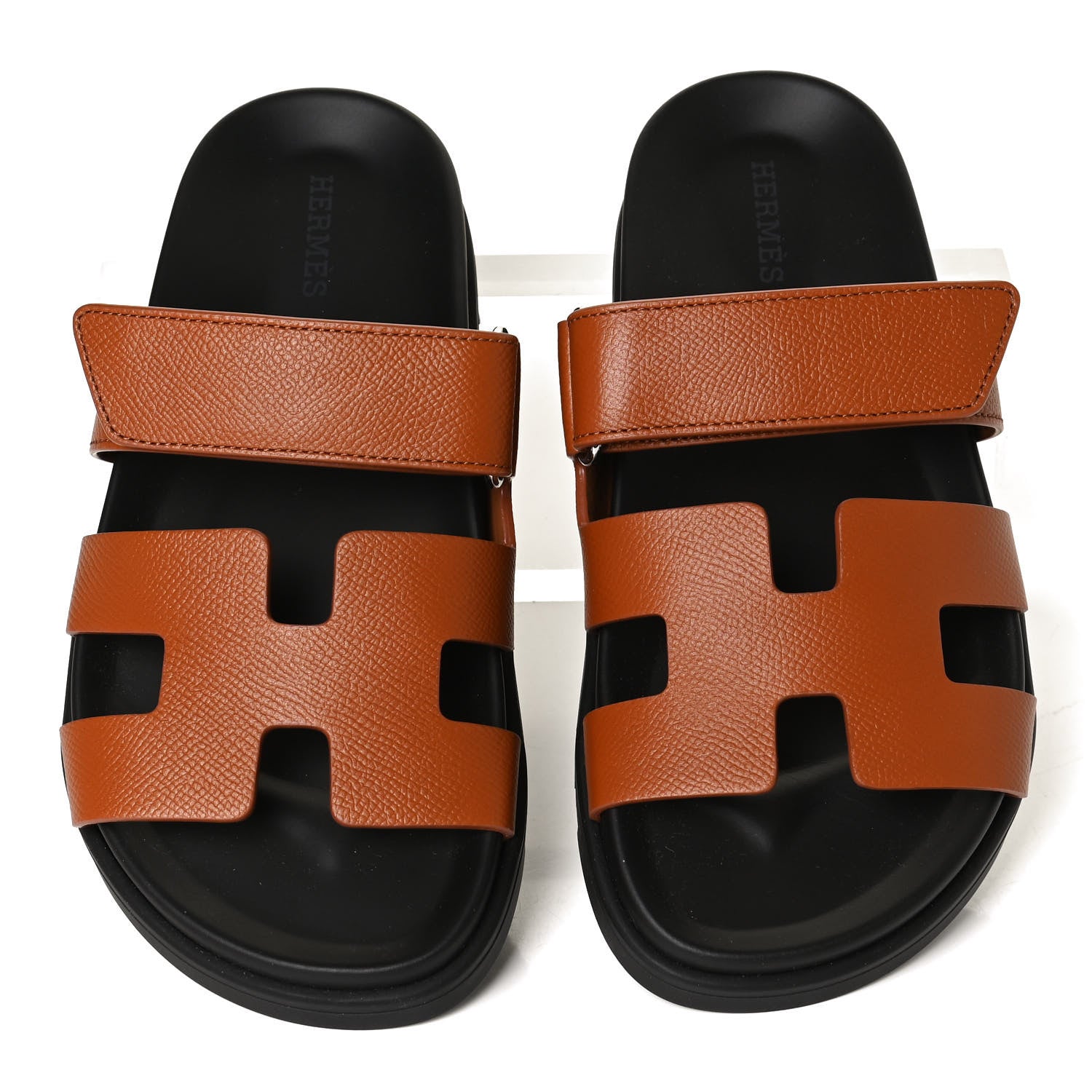 Hermes Epsom Womens Chypre Sandals 35.5 Natural 5 of 12