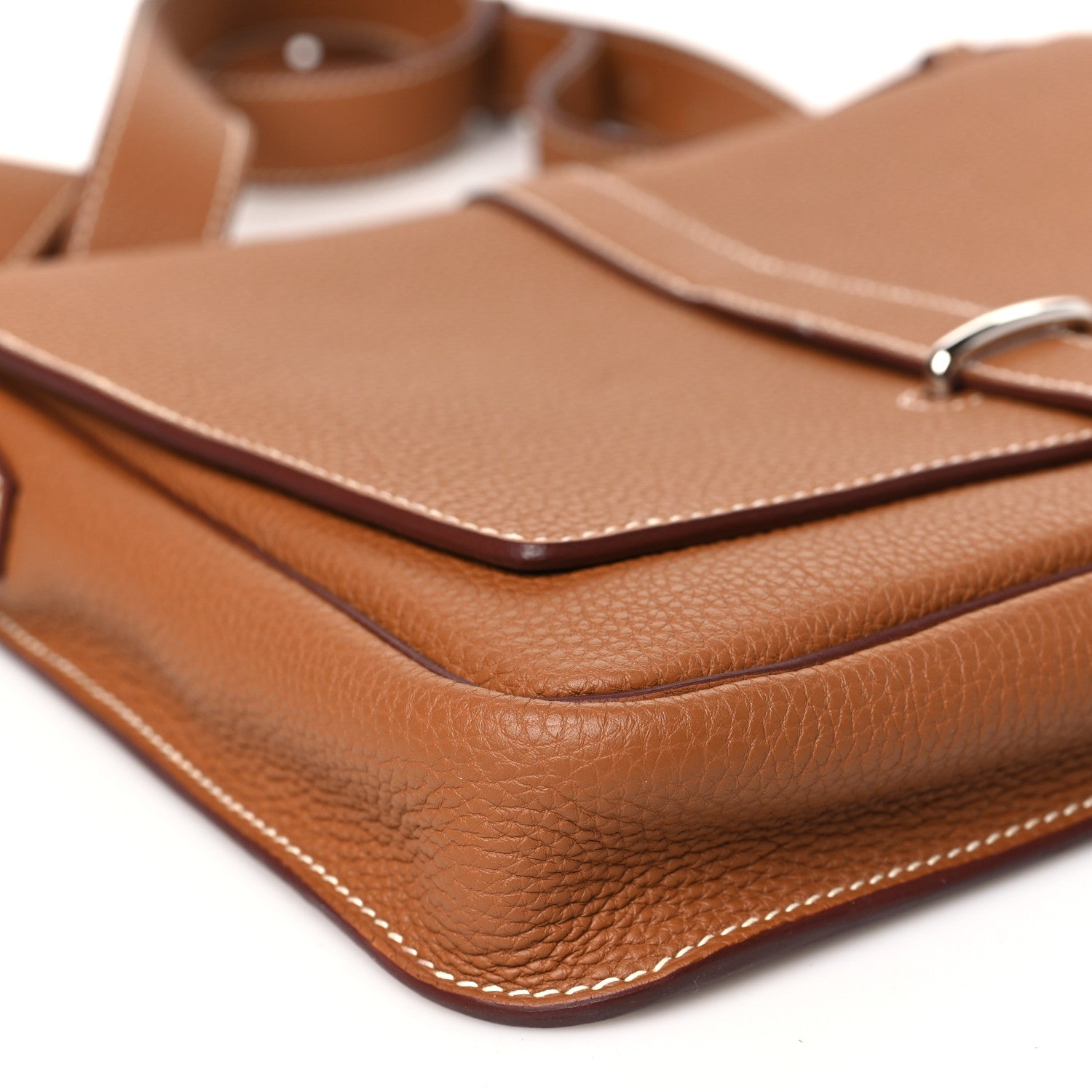 Hermes Togo Steve Light Messenger Gold 9 of 11