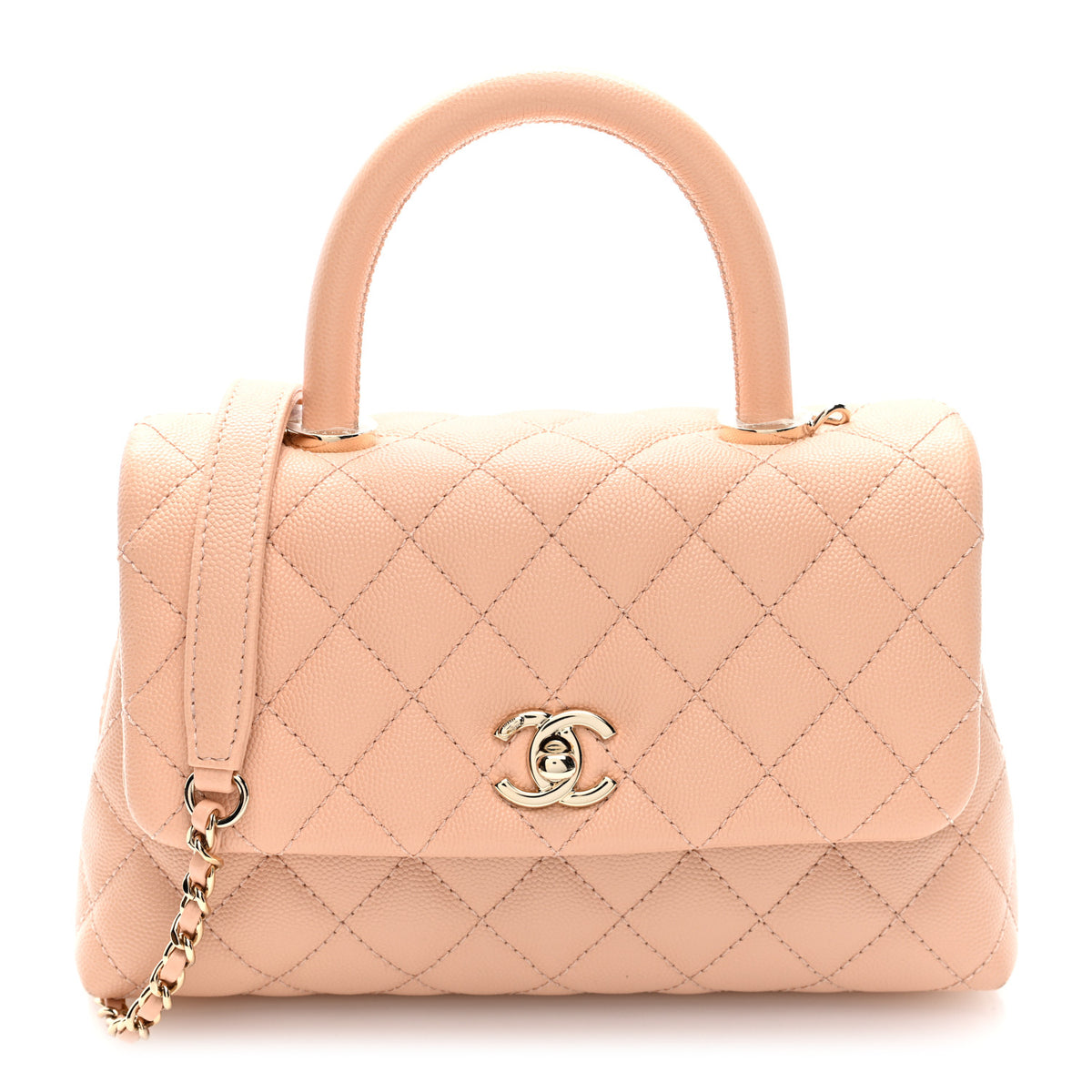Chanel Caviar Quilted Mini Coco Handle Flap Light Pink 1 of 10