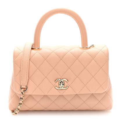 Chanel Caviar Quilted Mini Coco Handle Flap Light Pink 1 of 10
