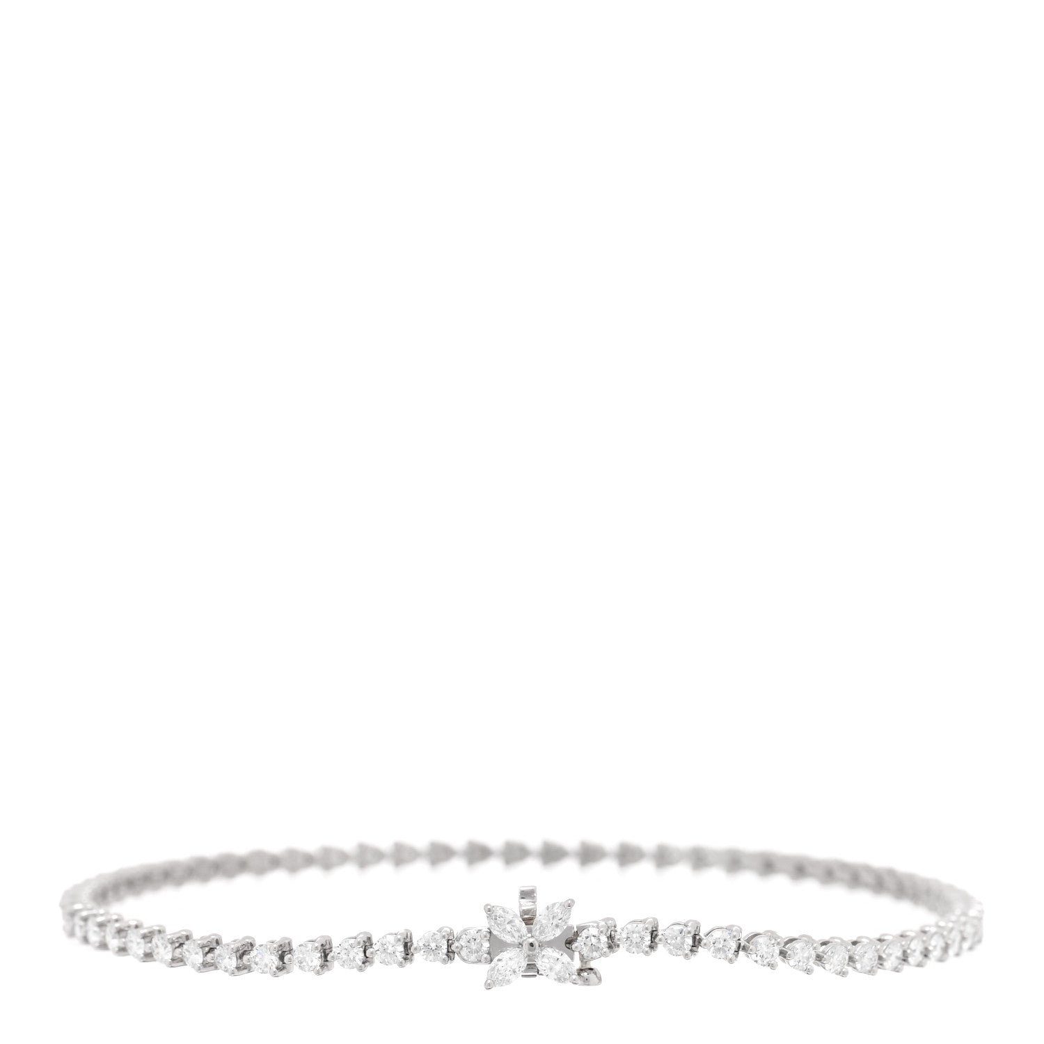 Tiffany Platinum Diamond 1.95ctw Victoria Tennis Bracelet 1 of 3
