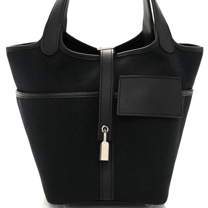 Hermes Toile Goeland Swift Cargo Picotin Lock 18 Bleu Marine Black 8 of 11