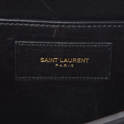 Saint Laurent Velvet Classic Monogram Cassandre Tassel Clutch Black 9 of 17