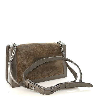 Saint Laurent Suede Monogram Book Bag Grey 2 of 9