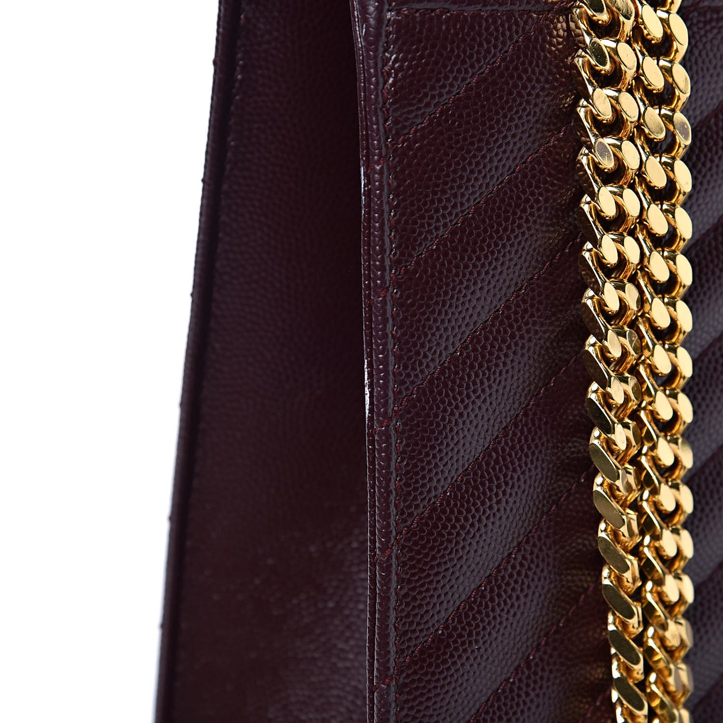 Grain De Poudre Matelasse Chevron Large Monogram Satchel Rouge Legion