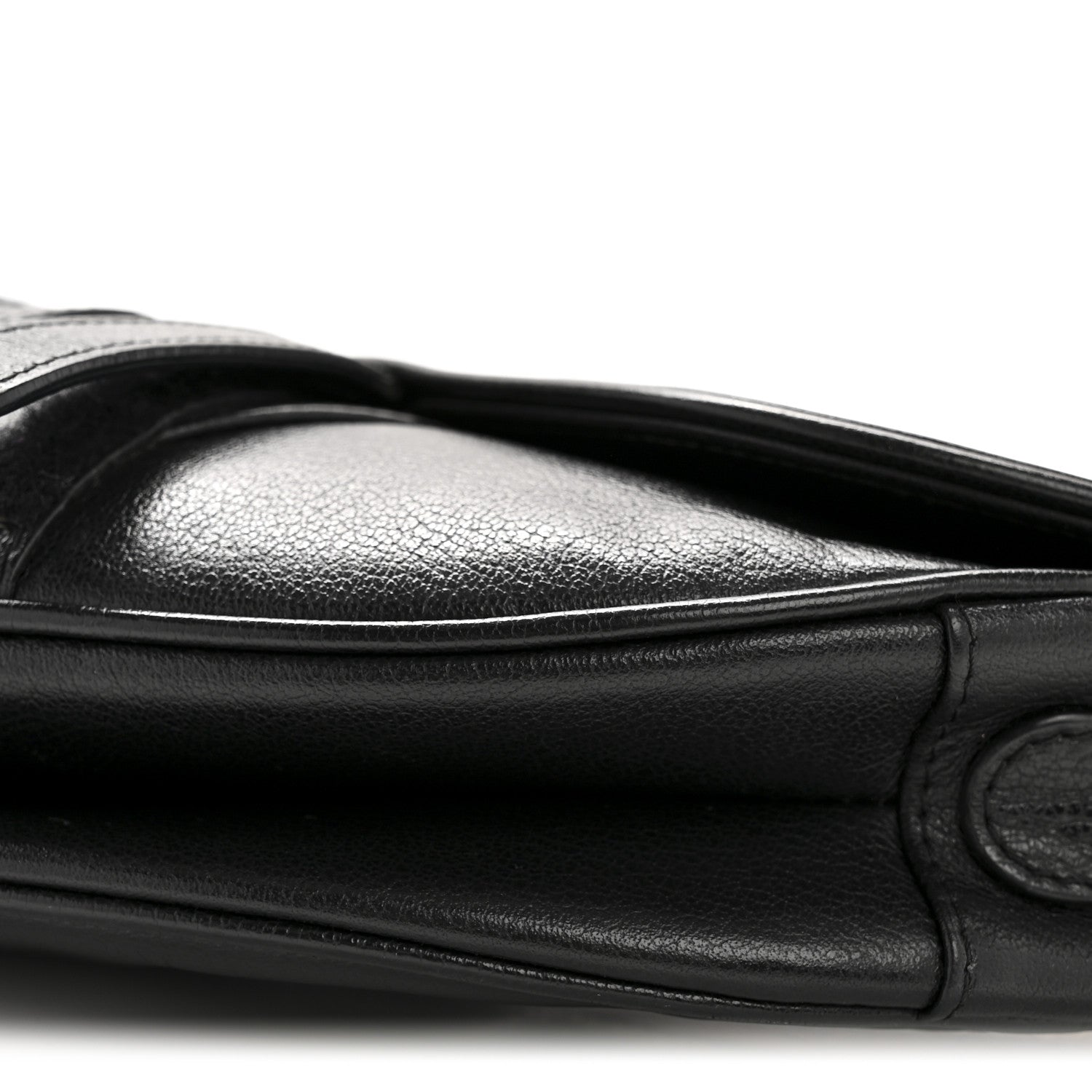 Christian Dior Calfskin Saddle Bag Black 10 of 13