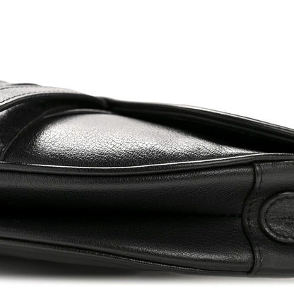 Christian Dior Calfskin Saddle Bag Black 10 of 13