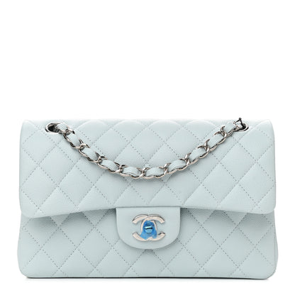 Chanel Caviar Quilted Small Double Flap Light Blue 1 of 10
