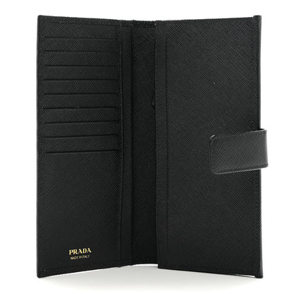 Prada Saffiano Metal Large Wallet Black 5 of 6