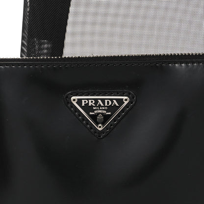 Prada Mesh Small Tote Bag Black 9 of 14