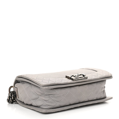 Chanel Calfskin Medium Boy Reverso Flap Light Grey 4 of 12