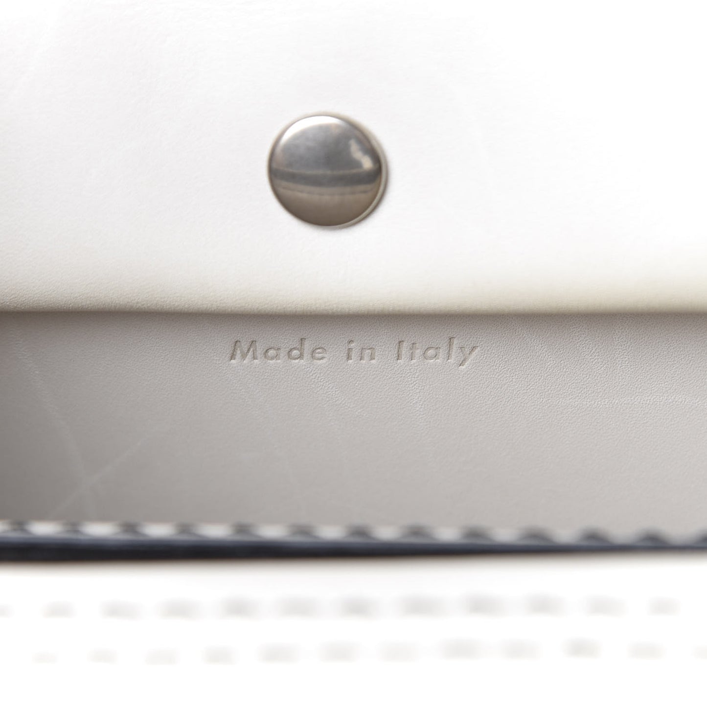 Natural Calfskin Small Square With Pocket White