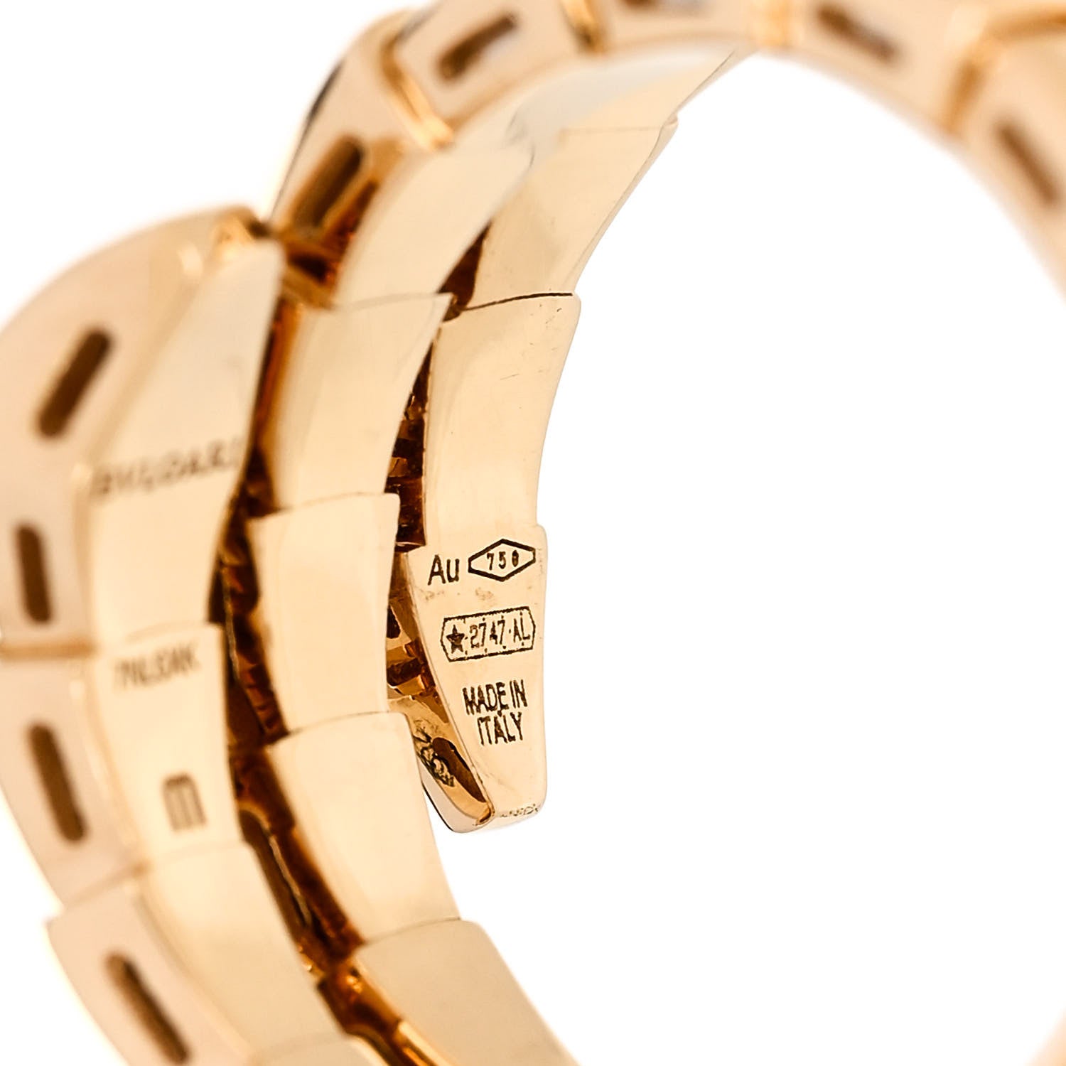 Bulgari 18K Yellow Gold Diamond Serpenti Viper Wrap Ring M 4 of 6