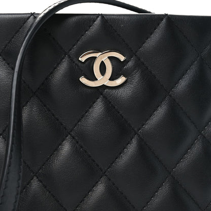 Chanel Calfskin Quilted Crossbody Bag Black 6 of 8