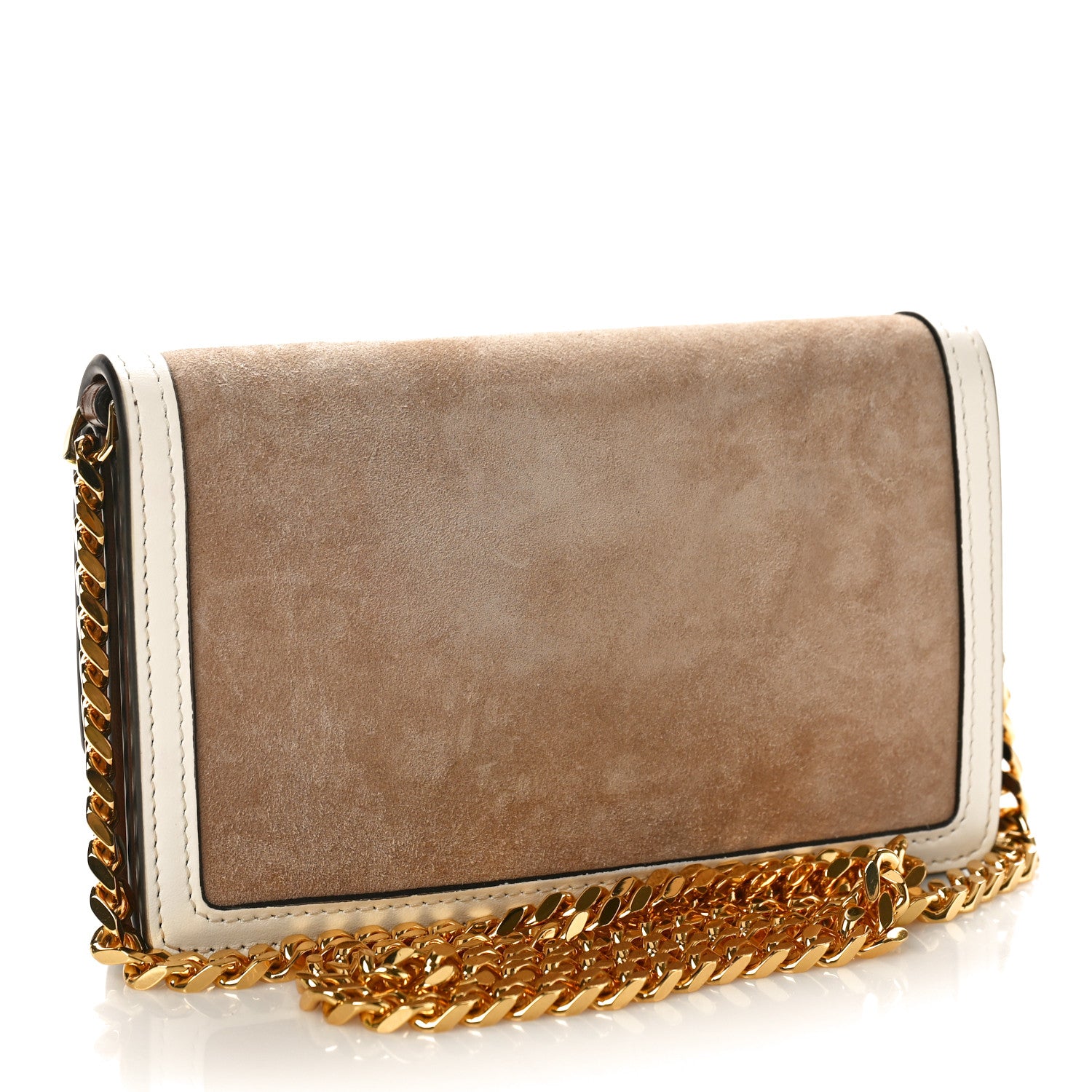 Burberry Suede Calfskin Large Jessie Chain TB Bag Biscuit 3 of 9
