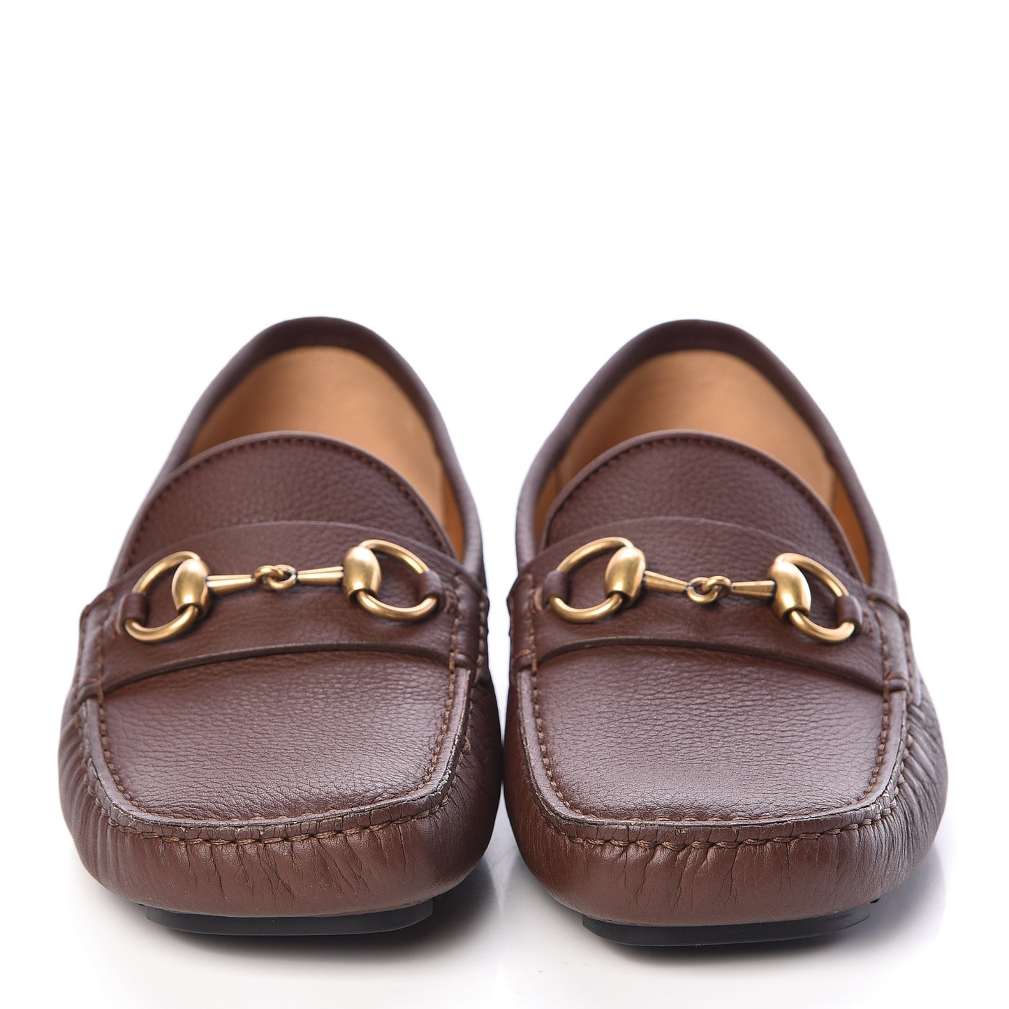 Hebron Calfskin Mens Horsebit Loafers 5 Light Brown