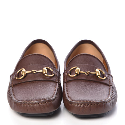 Gucci Hebron Calfskin Mens Horsebit Loafers 5 Light Brown 2 of 10