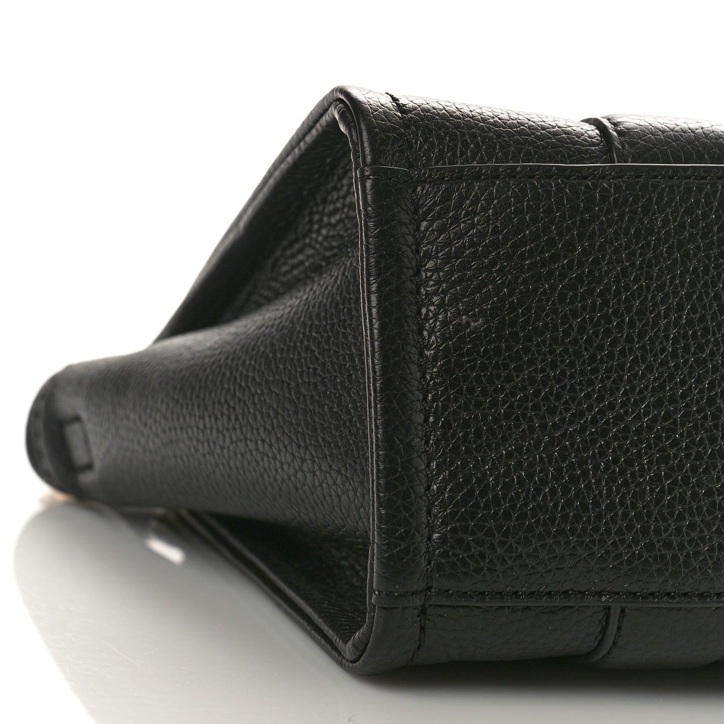 Grained Calfskin Small The Tote Bag Black