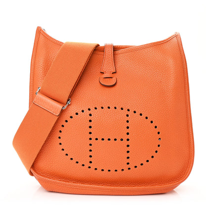 Hermes Taurillon Clemence Evelyne III PM Orange 1 of 10