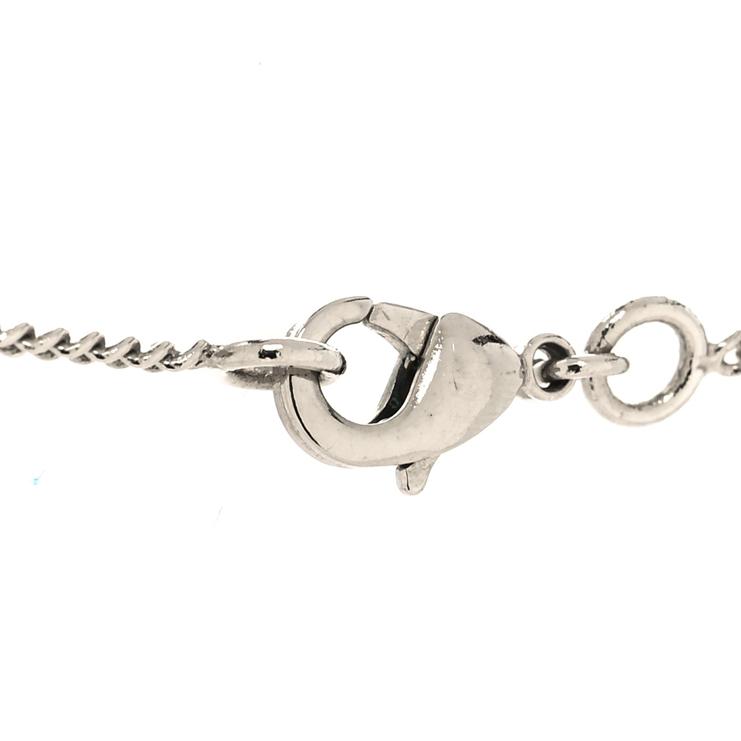 Crystal CC Pendant Necklace Silver