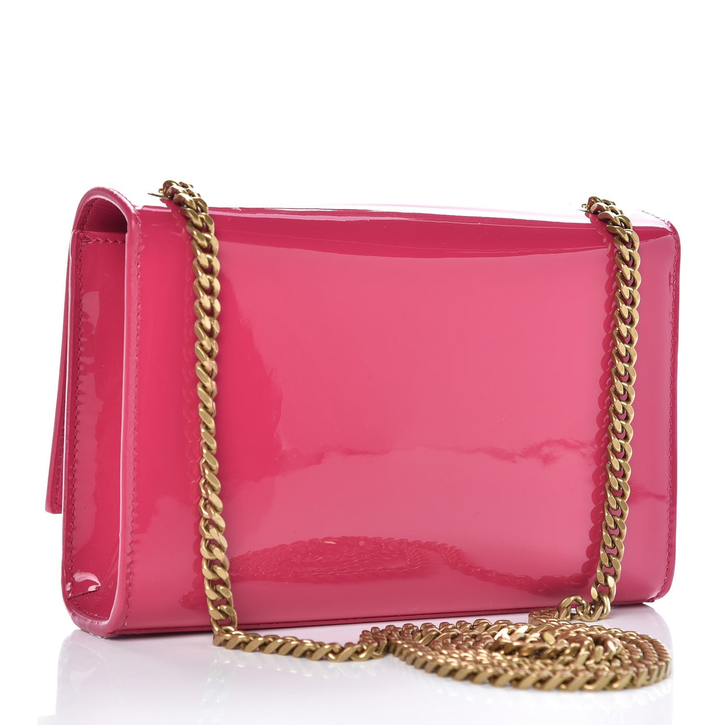 Patent Small Monogram Kate Satchel Pink