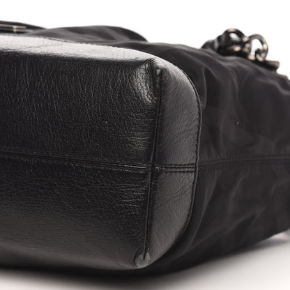 Burberry Nylon Tonal Check Torbitt Tote Black 11 of 16