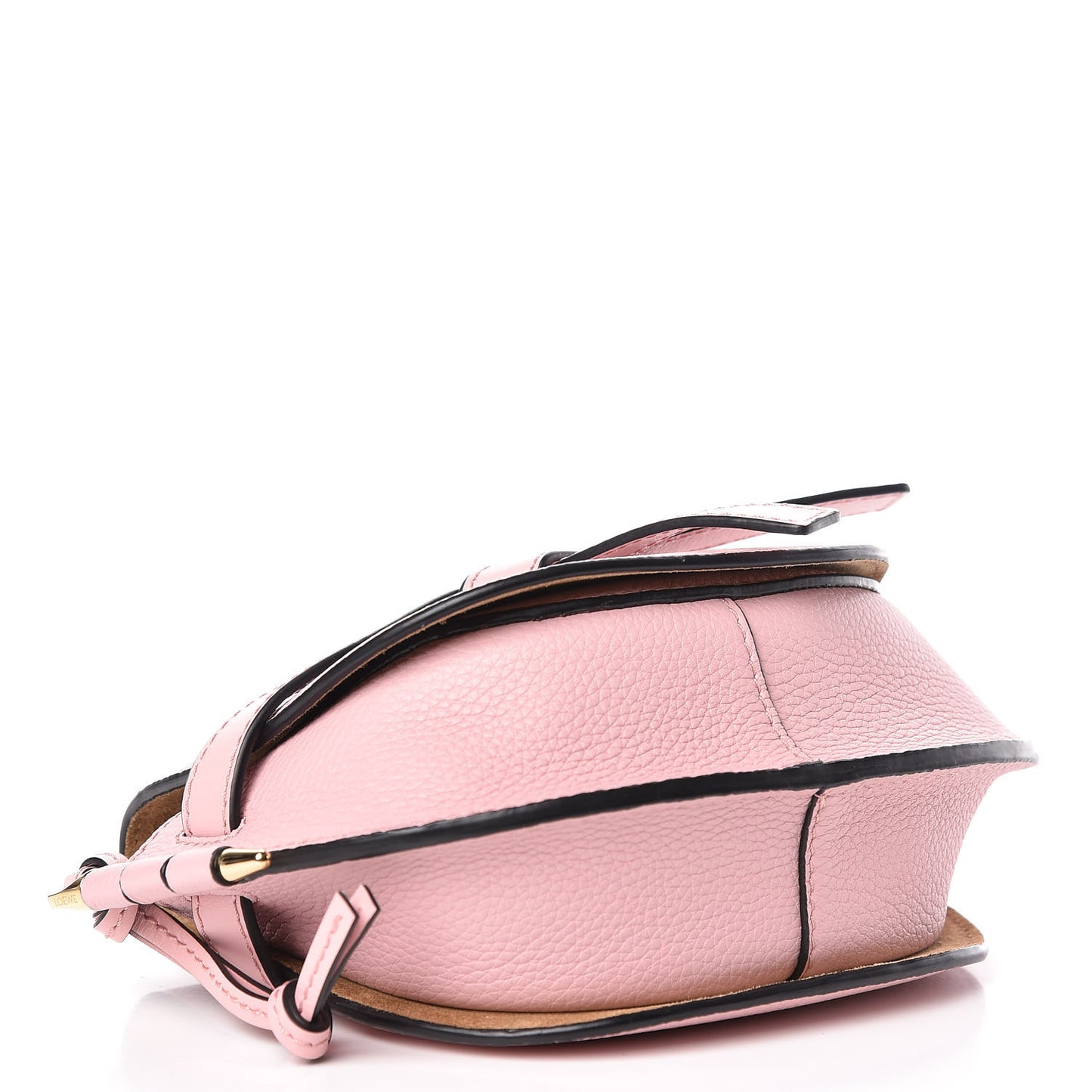 Grained Calfskin Mini Gate Crossbody Bag Pastel Pink