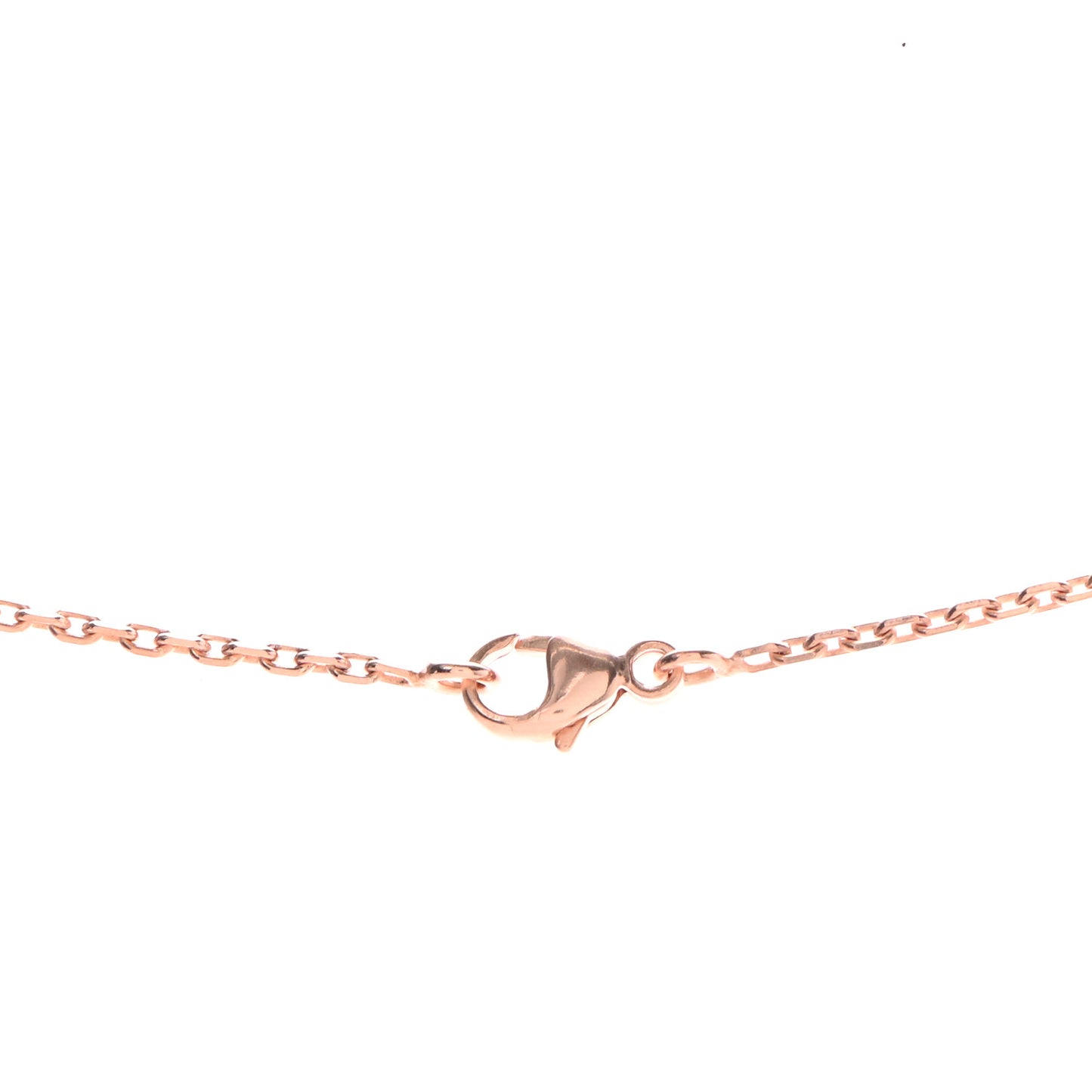 Lacquered Rose Gold Mini Pop H Pendant Necklace Black
