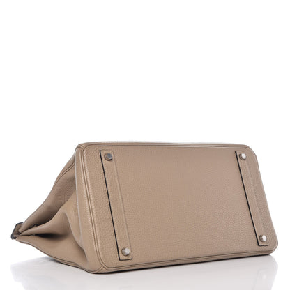 Hermes Taurillon Clemence Birkin 40 Gris Tourterelle 5 of 33