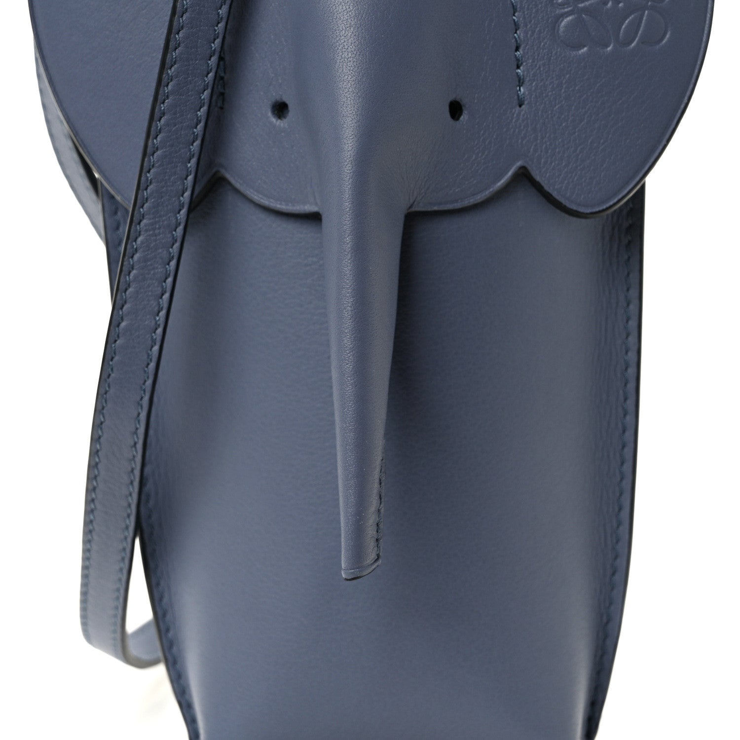 Loewe Calfskin Elephant Pouch Crossbody Bag Stone Blue 7 of 10