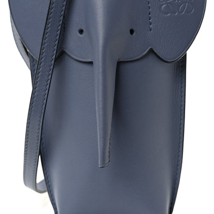 Loewe Calfskin Elephant Pouch Crossbody Bag Stone Blue 7 of 10