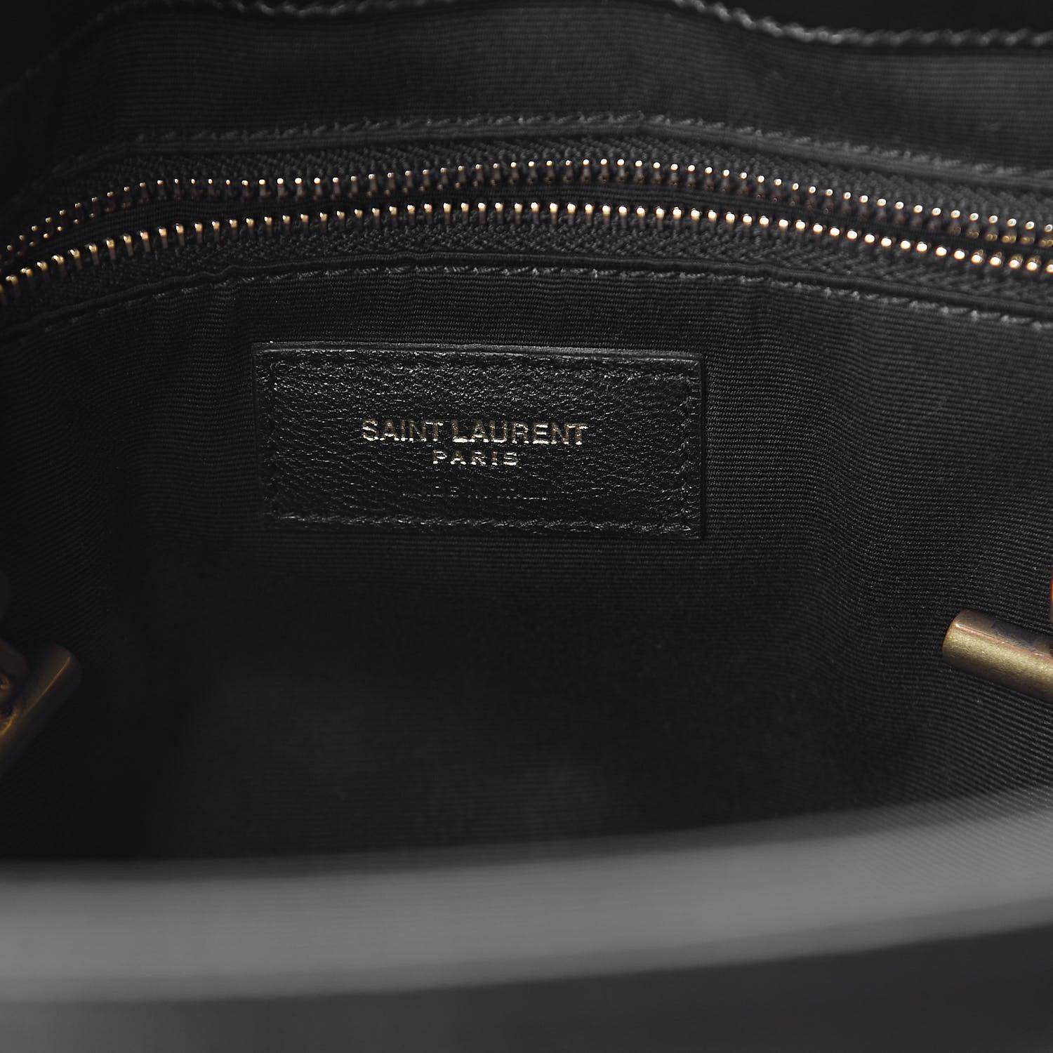 Saint Laurent Calfskin Y Quilted Monogram Large Loulou Shopper Black 6 of 9