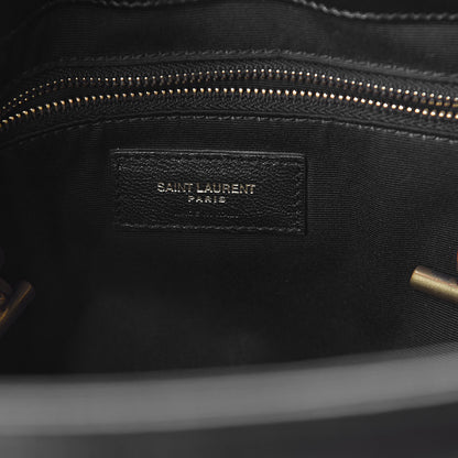 Saint Laurent Calfskin Y Quilted Monogram Large Loulou Shopper Black 6 of 9