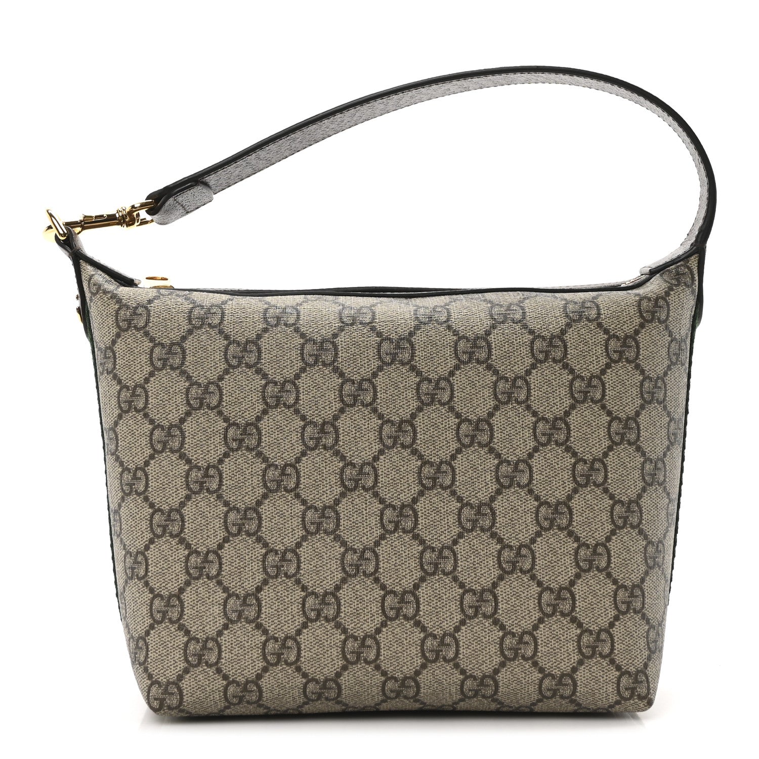 Gucci GG Supreme Monogram Textured Calfskin Web Super Mini Ophidia Shoulder Bag Beige Ebony New Acero 1 of 10