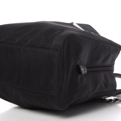 Prada Tessuto Nylon Chain Shopping Tote Black 7 of 10
