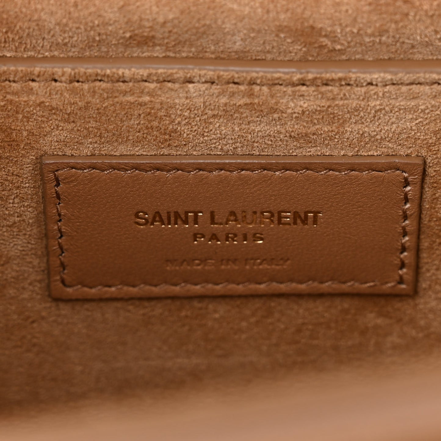 Smooth Calfskin Medium Monogram Sunset Satchel Natural Tan