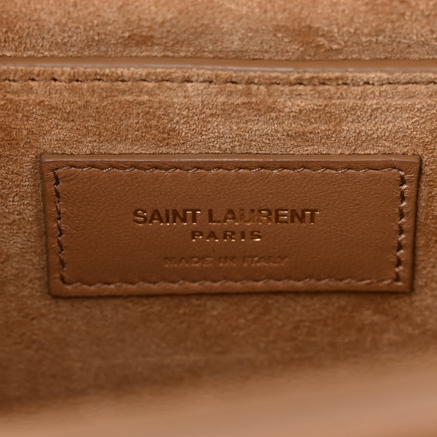 Saint Laurent Smooth Calfskin Medium Monogram Sunset Satchel Natural Tan 6 of 10