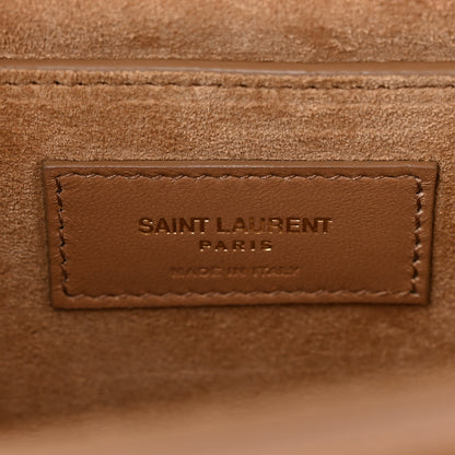 Saint Laurent Smooth Calfskin Medium Monogram Sunset Satchel Natural Tan 6 of 10