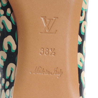 Louis Vuitton Patent Leopard Ballet Flats 38.5 Blue Infini 6 of 6