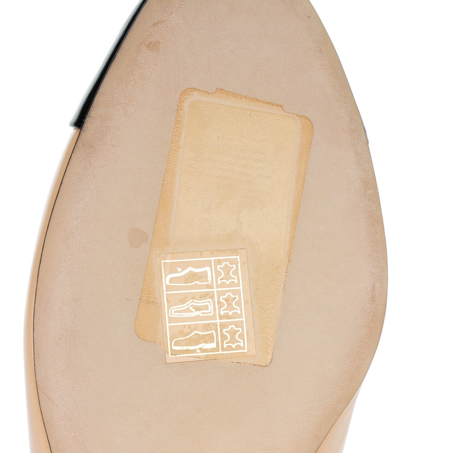 Lambskin Cap Toe Ballerina Flats 37 Beige Black