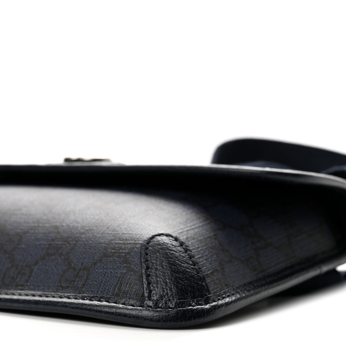 GG Supreme Monogram Small Ophidia Belt Bag Navy Black