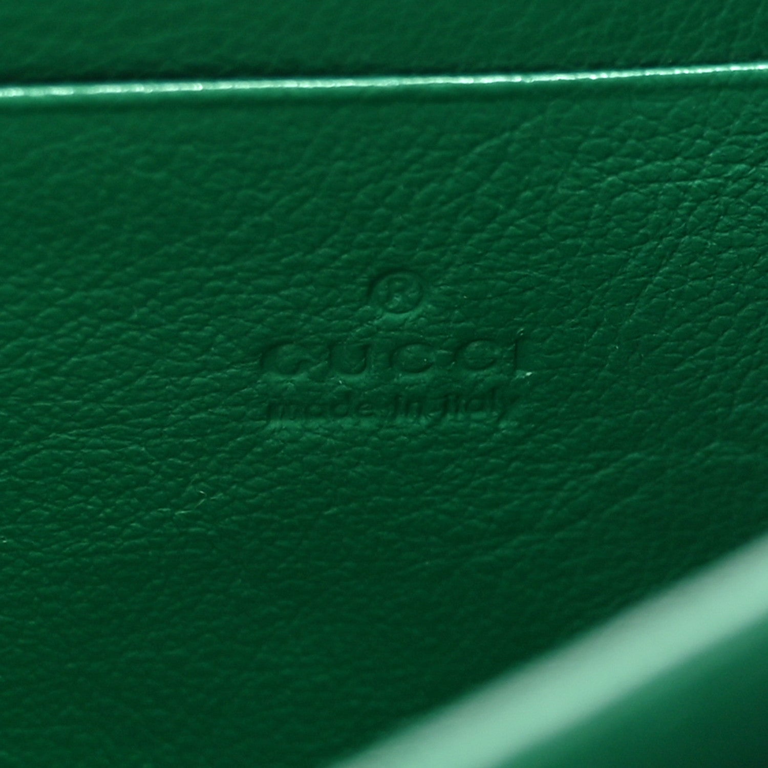 Gucci Azalea Calfskin Enamel Matelasse Diagonal Torchon GG Marmont Chain Wallet New Shamrock Emerald 6 of 10