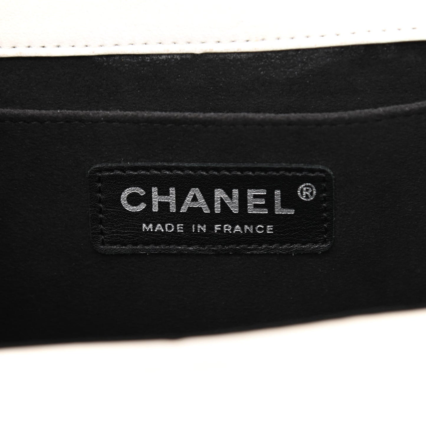 Lambskin Mademoiselle Flap White