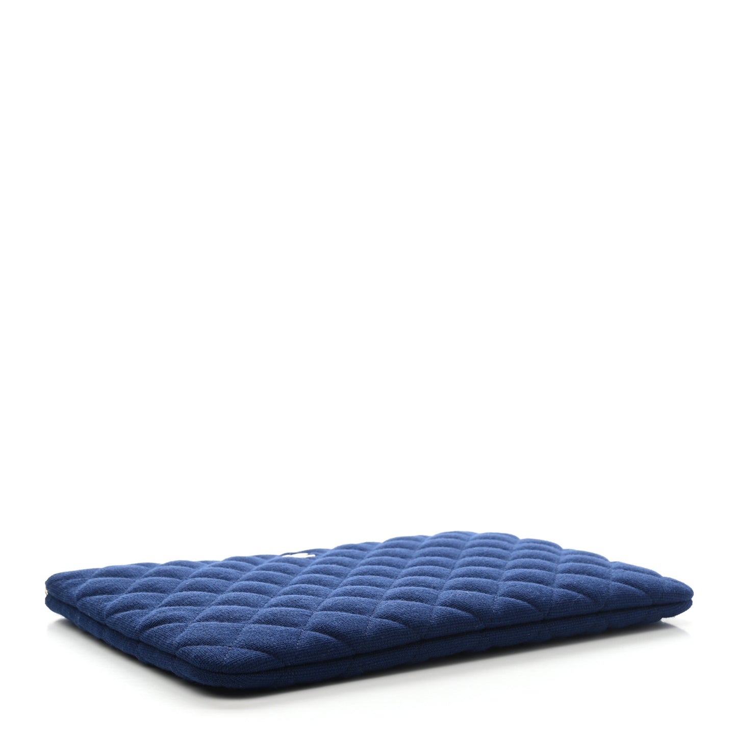 Jersey Quilted Medium Cosmetic Case Blue